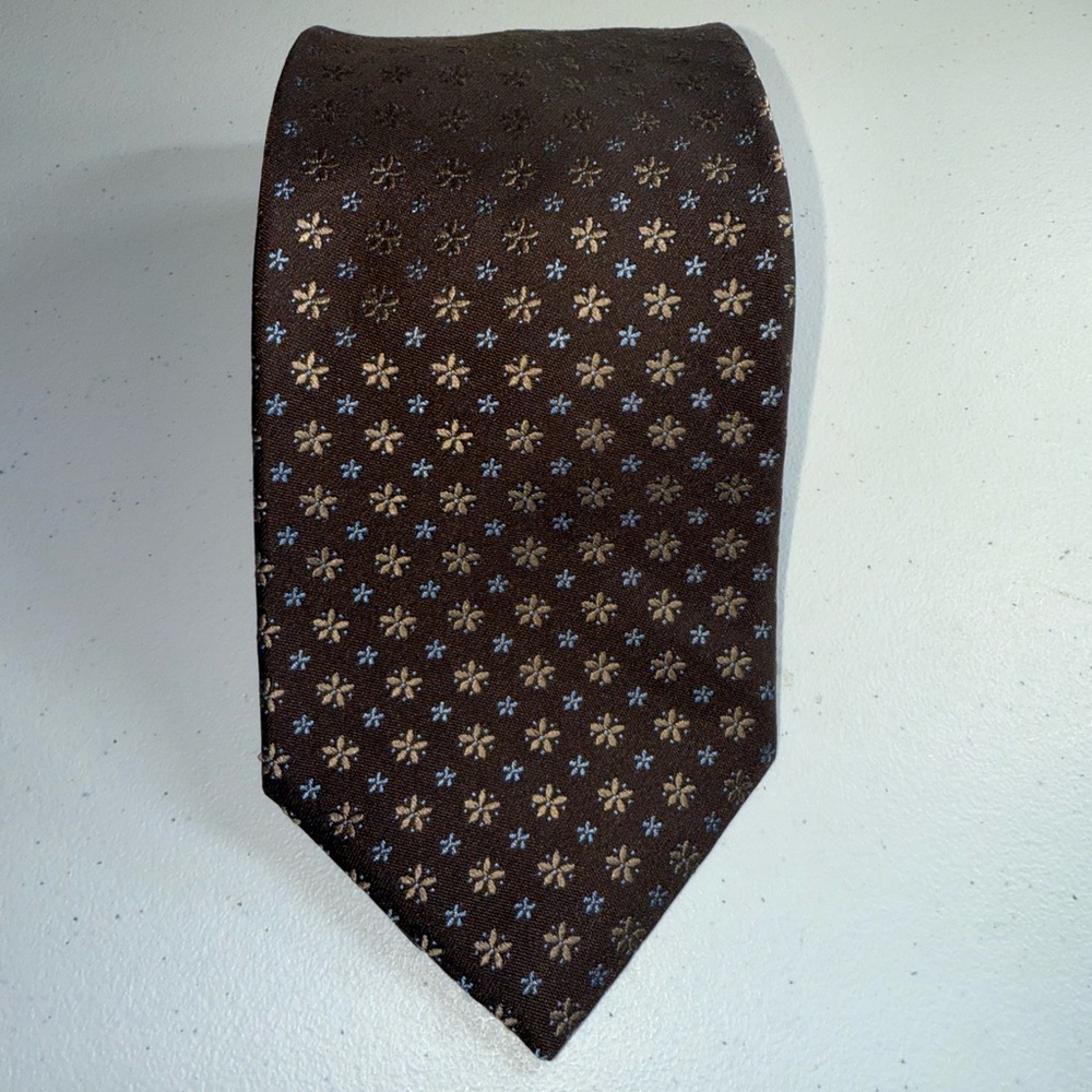 Vintage Villa Bugatti Tie 3.5 Elegant Brown Patterned Men's Tie